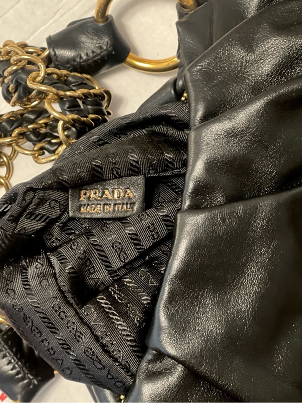 Vintage Prada black leather handbag - PRISTINE Y2K Rare Archive - Picture 12 of 13
